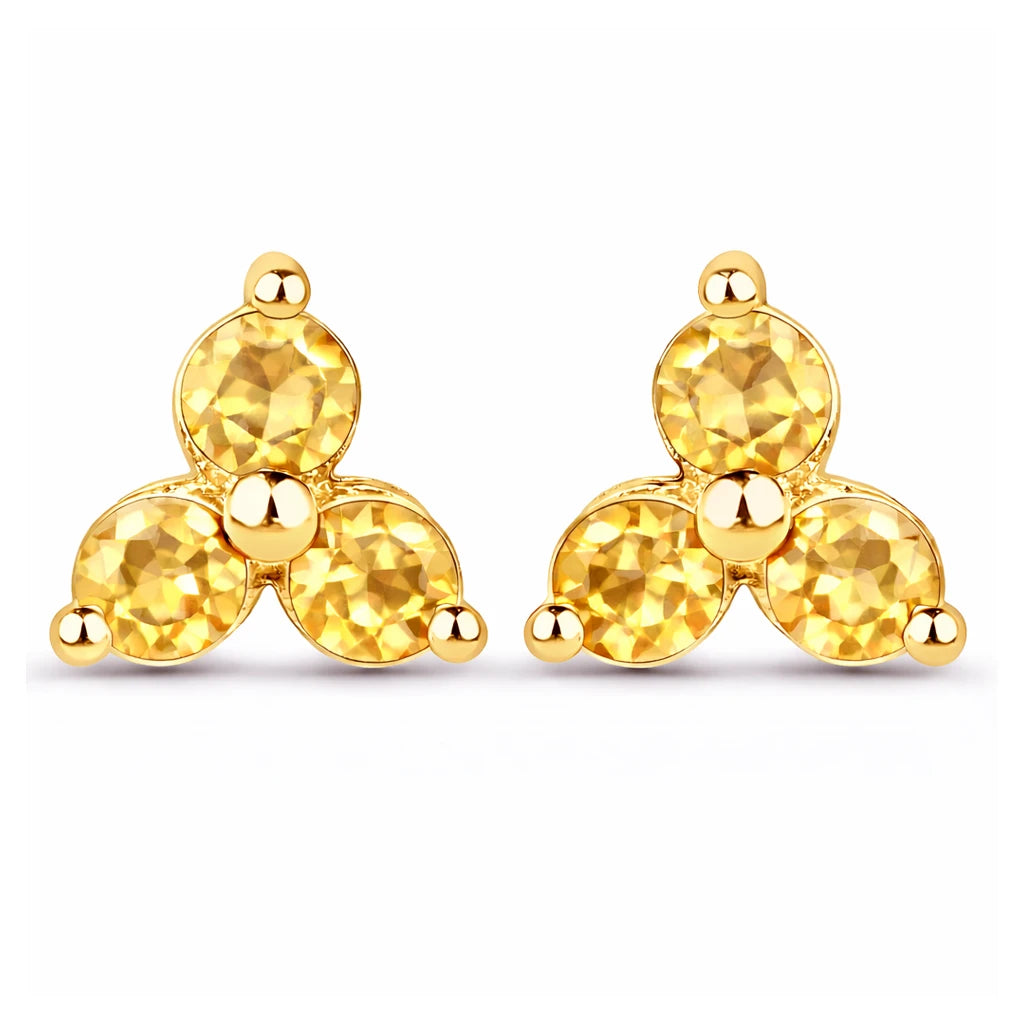 Round Prong Set Stud Earrings