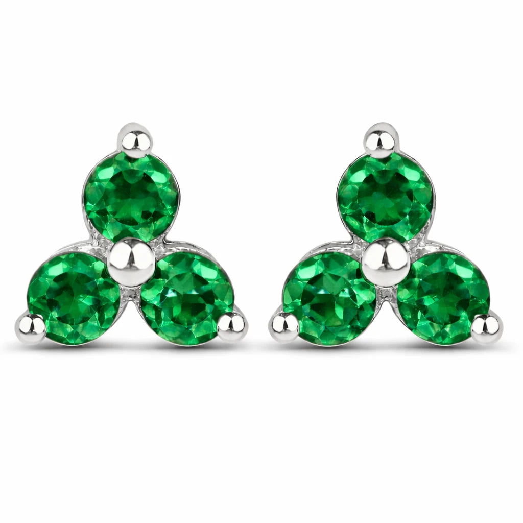 Round Prong Set Stud Earrings
