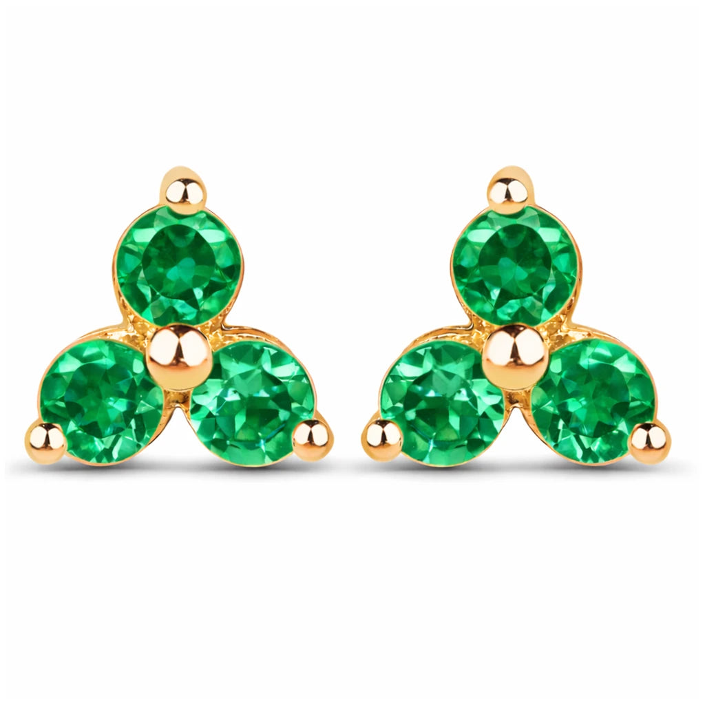 Round Prong Set Stud Earrings