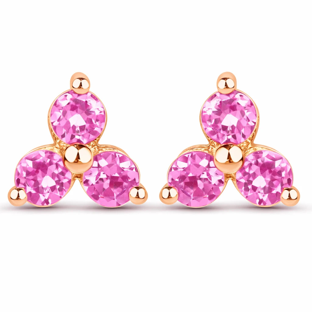 Round Prong Set Stud Earrings