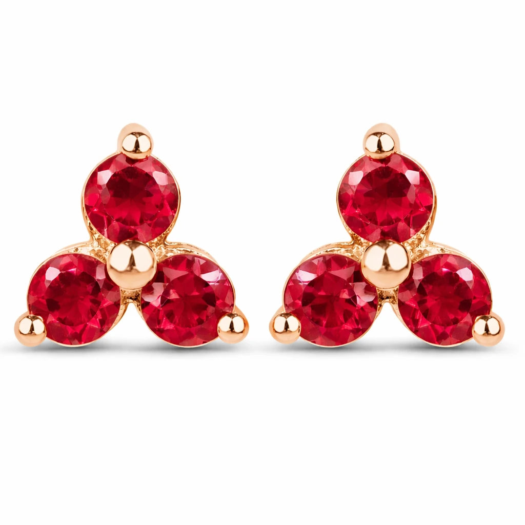 Round Prong Set Stud Earrings