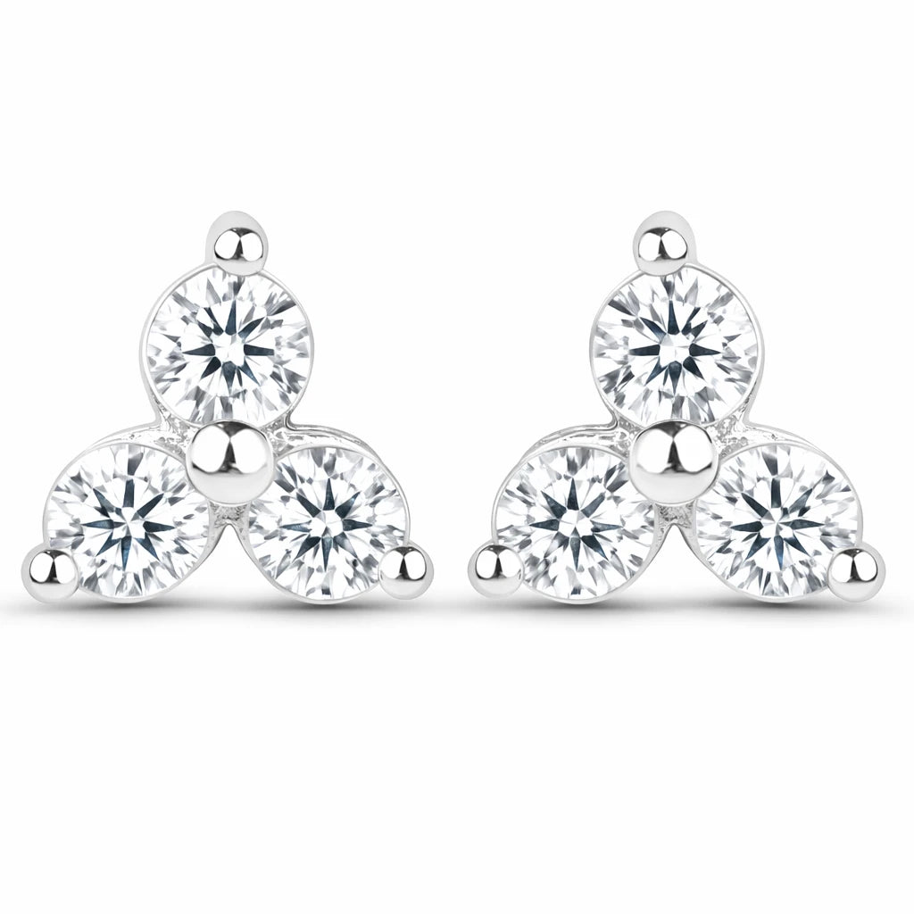 Round Prong Set Stud Earrings