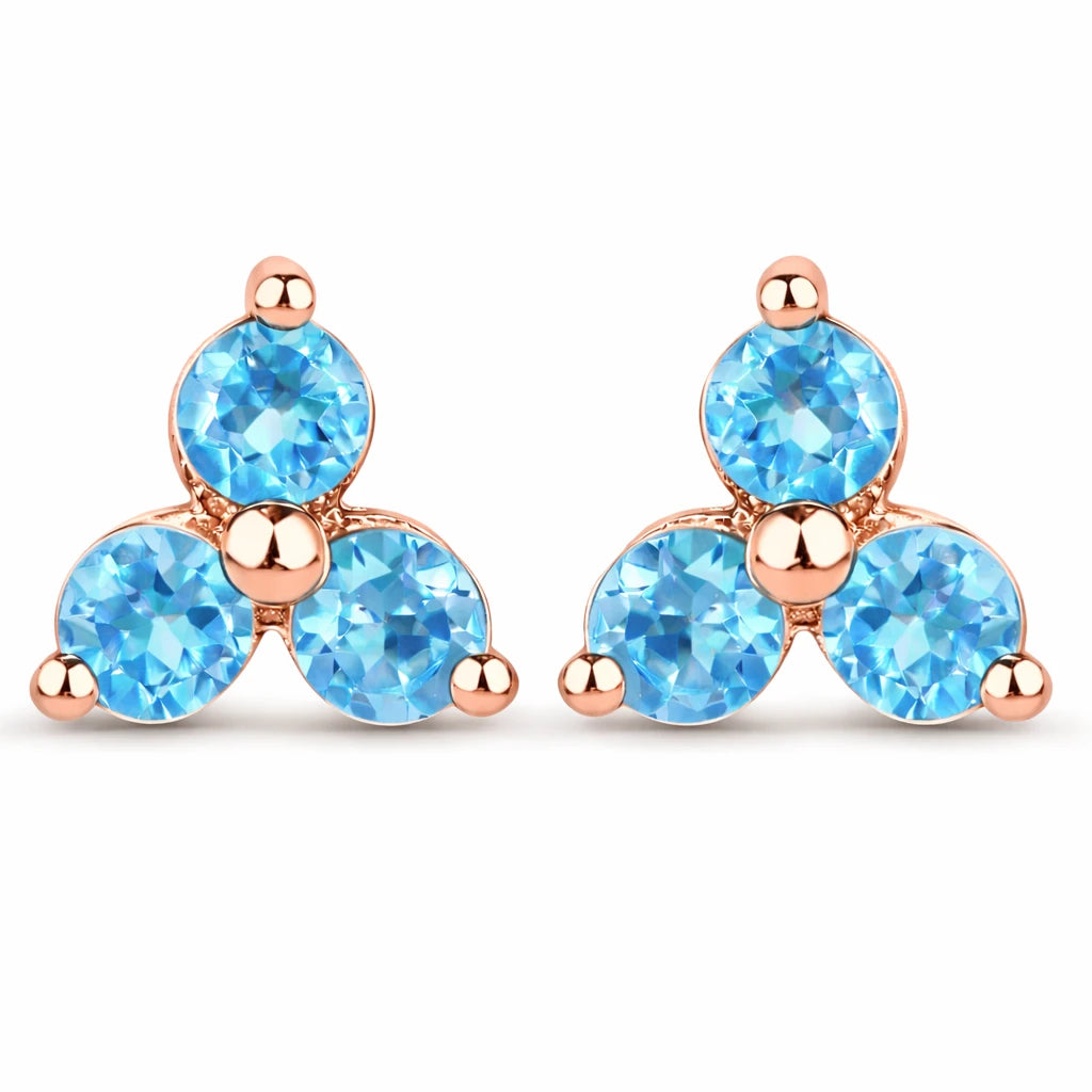 Round Prong Set Stud Earrings
