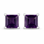 Square Prong Set Stud Earrings