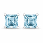 Square Prong Set Stud Earrings