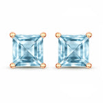 Square Prong Set Stud Earrings