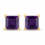 Square Prong Set Stud Earrings