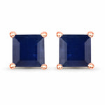 Square Prong Set Stud Earrings