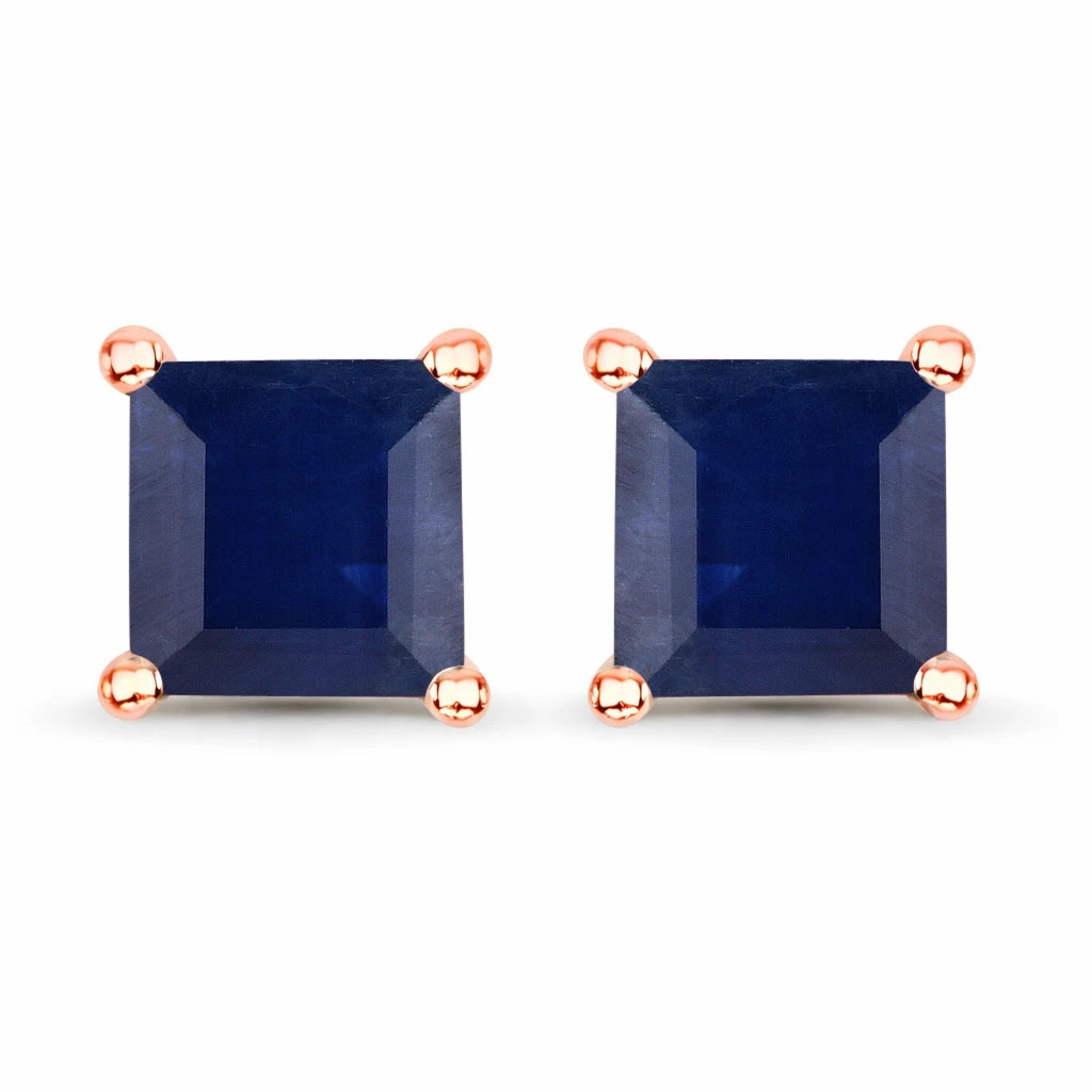 Square Prong Set Stud Earrings