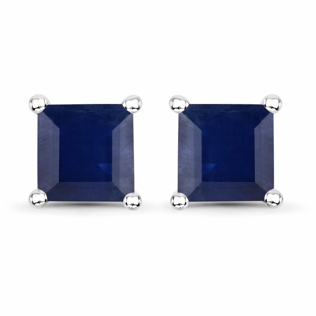 Square Prong Set Stud Earrings