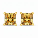 Square Prong Set Stud Earrings