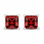 Square Prong Set Stud Earrings