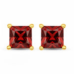Square Prong Set Stud Earrings