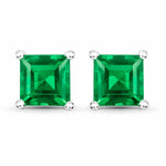 Square Prong Set Stud Earrings