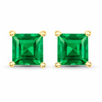 Square Prong Set Stud Earrings