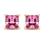 Square Prong Set Stud Earrings