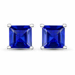 Square Prong Set Stud Earrings