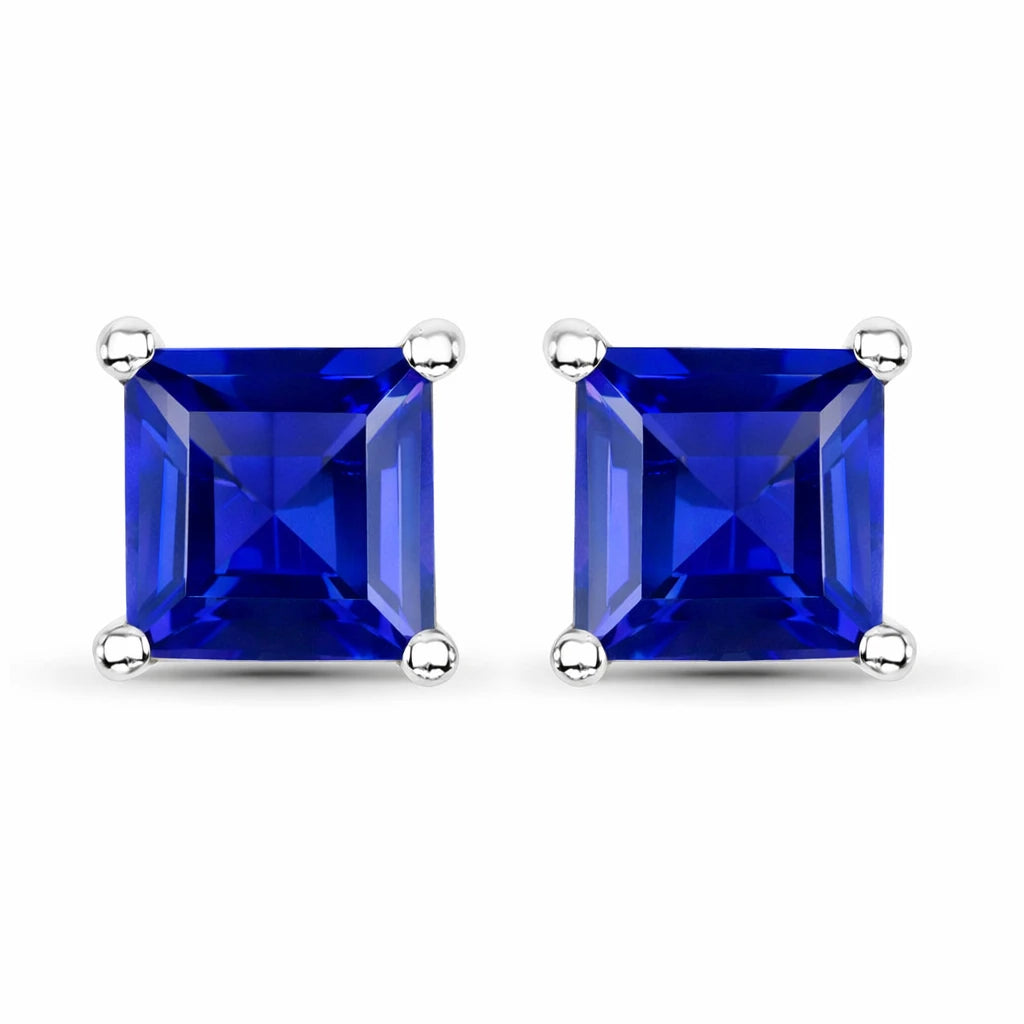 Square Prong Set Stud Earrings