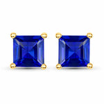Square Prong Set Stud Earrings
