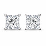 Square Prong Set Stud Earrings
