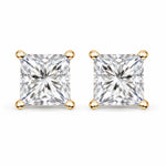 Square Prong Set Stud Earrings