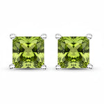 Square Prong Set Stud Earrings