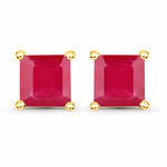 Square Prong Set Stud Earrings