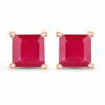 Square Prong Set Stud Earrings