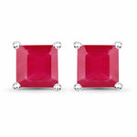 Square Prong Set Stud Earrings