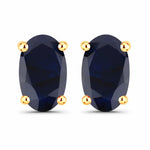 Solitaire Oval Prong-Set Stud Earrings