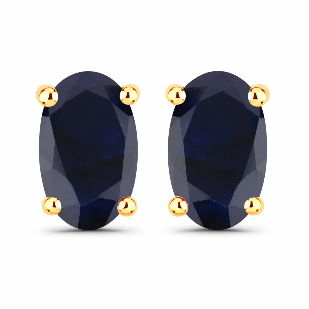Solitaire Oval Prong-Set Stud Earrings