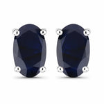 Solitaire Oval Prong-Set Stud Earrings