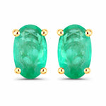 Solitaire Oval Prong-Set Stud Earrings