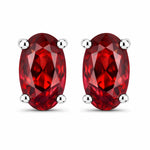 Solitaire Oval Prong-Set Stud Earrings