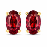 Solitaire Oval Prong-Set Stud Earrings