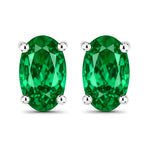 Solitaire Oval Prong-Set Stud Earrings
