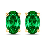 Solitaire Oval Prong-Set Stud Earrings