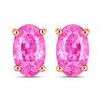 Solitaire Oval Prong-Set Stud Earrings
