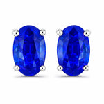 Solitaire Oval Prong-Set Stud Earrings