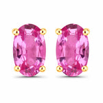 Solitaire Oval Prong-Set Stud Earrings