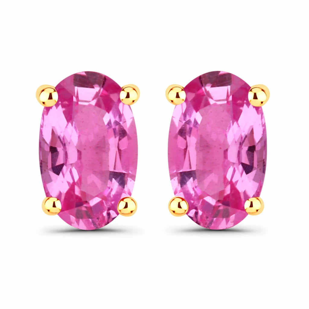 Solitaire Oval Prong-Set Stud Earrings