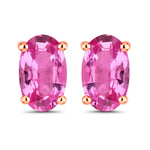 Solitaire Oval Prong-Set Stud Earrings