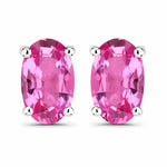 Solitaire Oval Prong-Set Stud Earrings