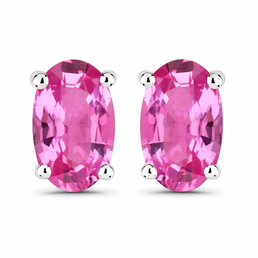 Solitaire Oval Prong-Set Stud Earrings