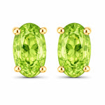 Solitaire Oval Prong-Set Stud Earrings