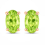 Solitaire Oval Prong-Set Stud Earrings