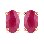 Solitaire Oval Prong-Set Stud Earrings