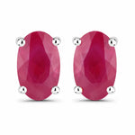 Solitaire Oval Prong-Set Stud Earrings