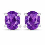 Oval-cut Solitaire Stud Earrings