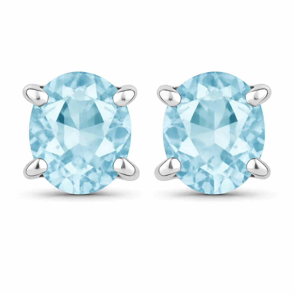 Oval-cut Solitaire Stud Earrings